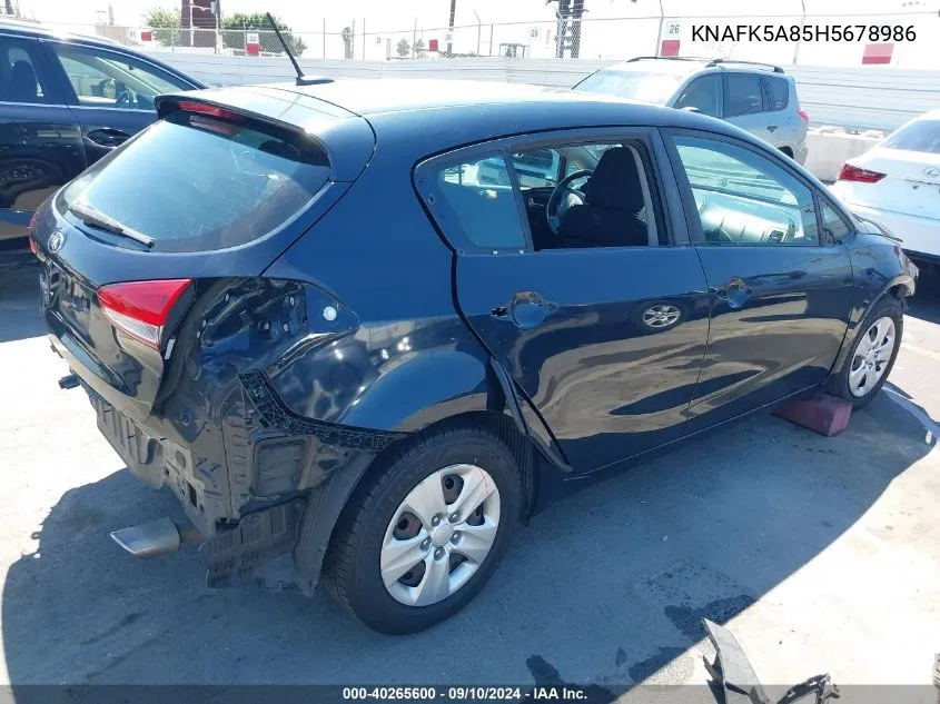 KNAFK5A85H5678986 2017 Kia Forte Lx