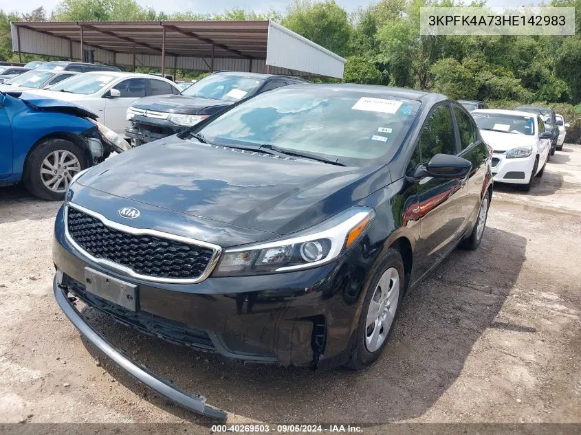 2017 Kia Forte Lx VIN: 3KPFK4A73HE142983 Lot: 40269503