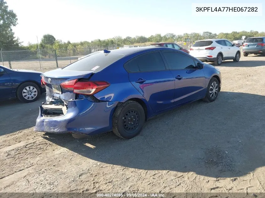 2017 Kia Forte Lx VIN: 3KPFL4A77HE067282 Lot: 40274085