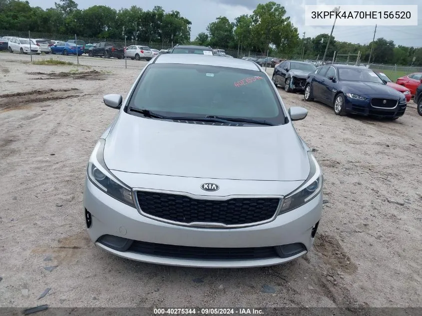 2017 Kia Forte Lx VIN: 3KPFK4A70HE156520 Lot: 40275344