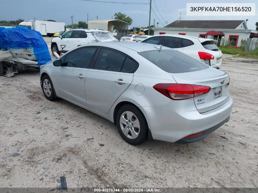 2017 Kia Forte Lx VIN: 3KPFK4A70HE156520 Lot: 40275344