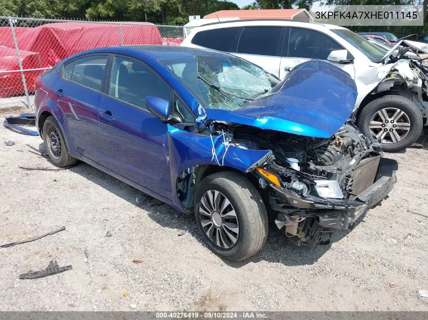 2017 Kia Forte Lx VIN: 3KPFK4A7XHE011145 Lot: 40276419