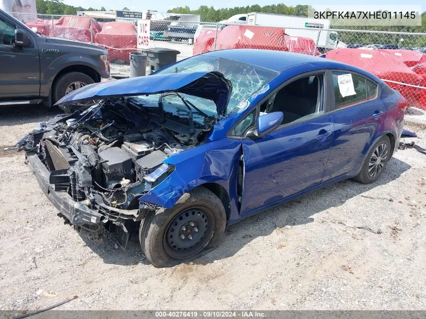 2017 Kia Forte Lx VIN: 3KPFK4A7XHE011145 Lot: 40276419