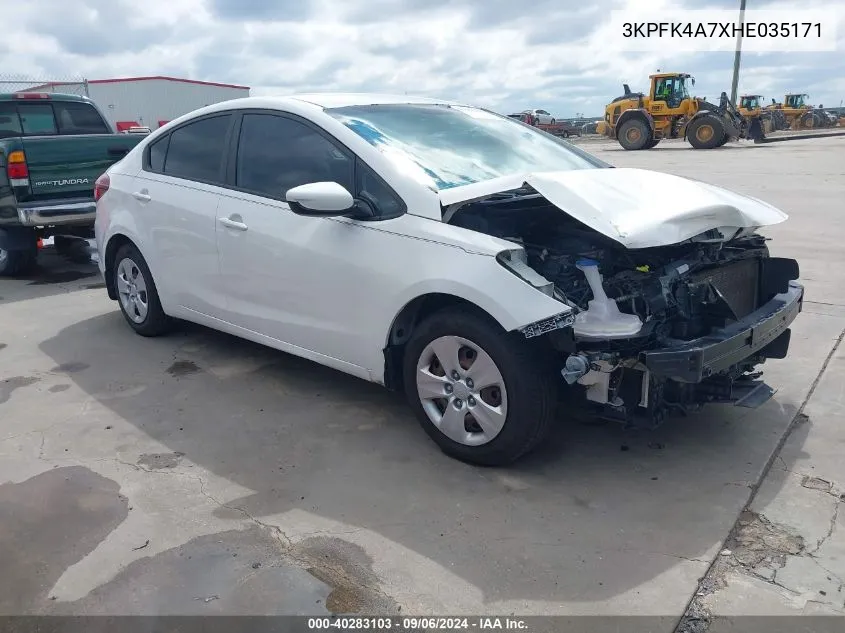 2017 Kia Forte Lx VIN: 3KPFK4A7XHE035171 Lot: 40283103