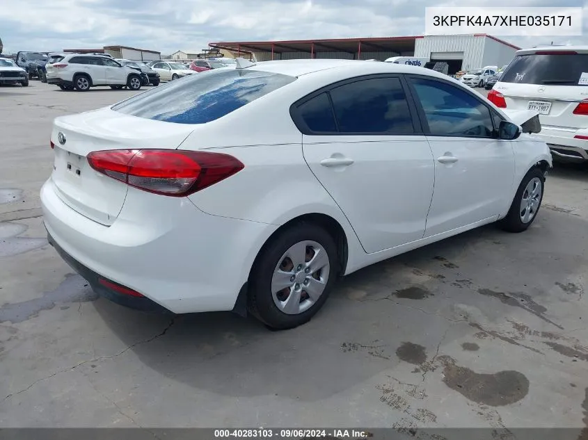 3KPFK4A7XHE035171 2017 Kia Forte Lx