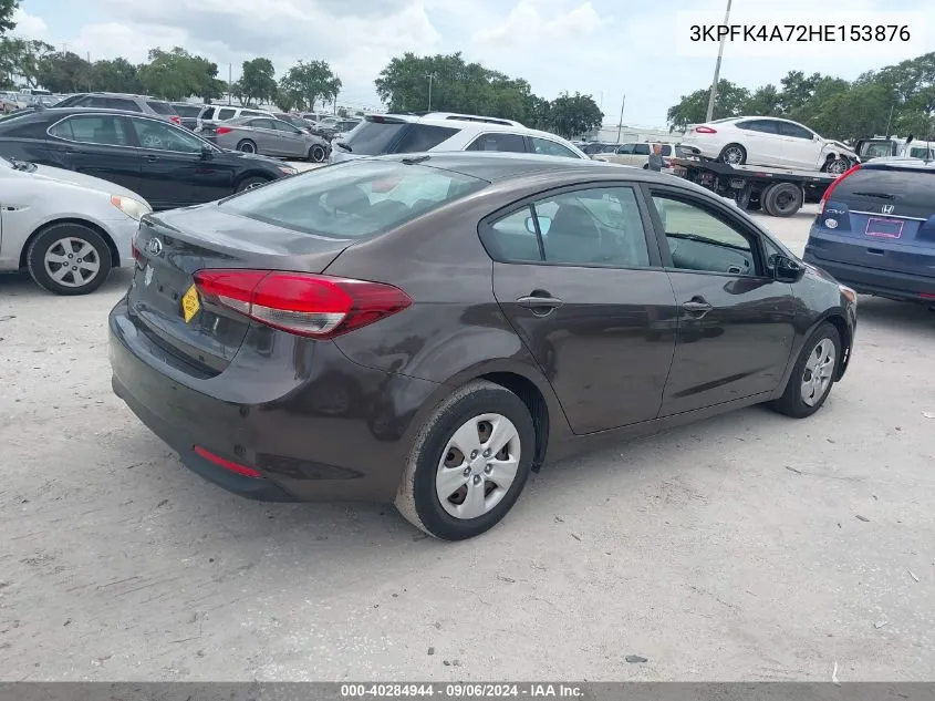 2017 Kia Forte Lx VIN: 3KPFK4A72HE153876 Lot: 40284944