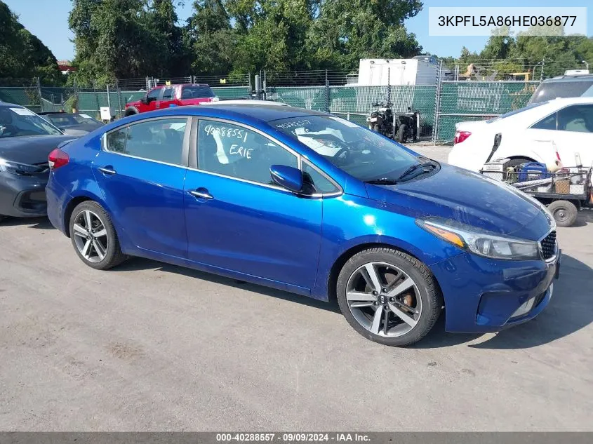 2017 Kia Forte Ex VIN: 3KPFL5A86HE036877 Lot: 40288557