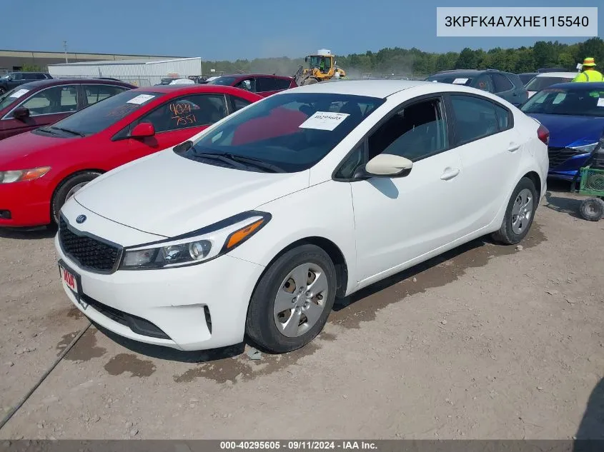 2017 Kia Forte Lx VIN: 3KPFK4A7XHE115540 Lot: 40295605