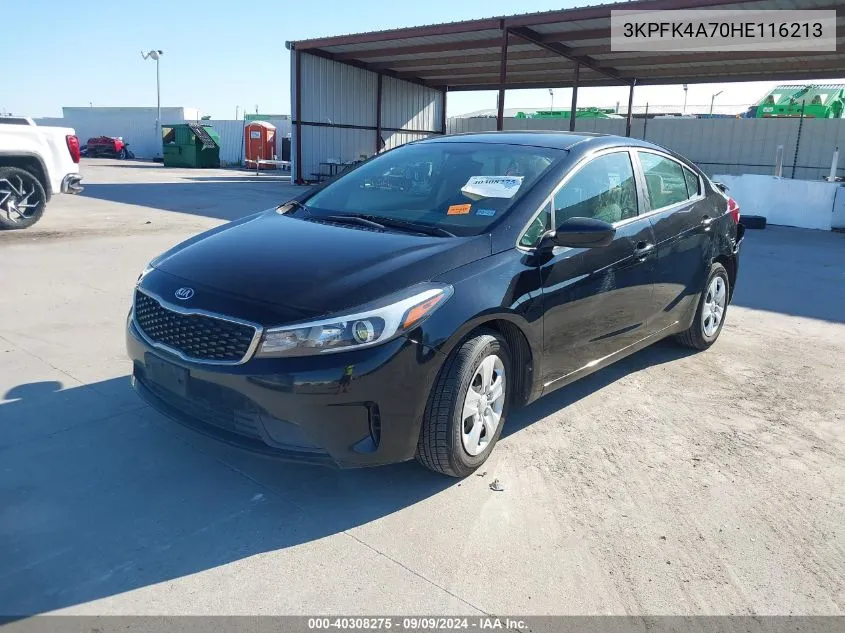 2017 Kia Forte Lx VIN: 3KPFK4A70HE116213 Lot: 40308275