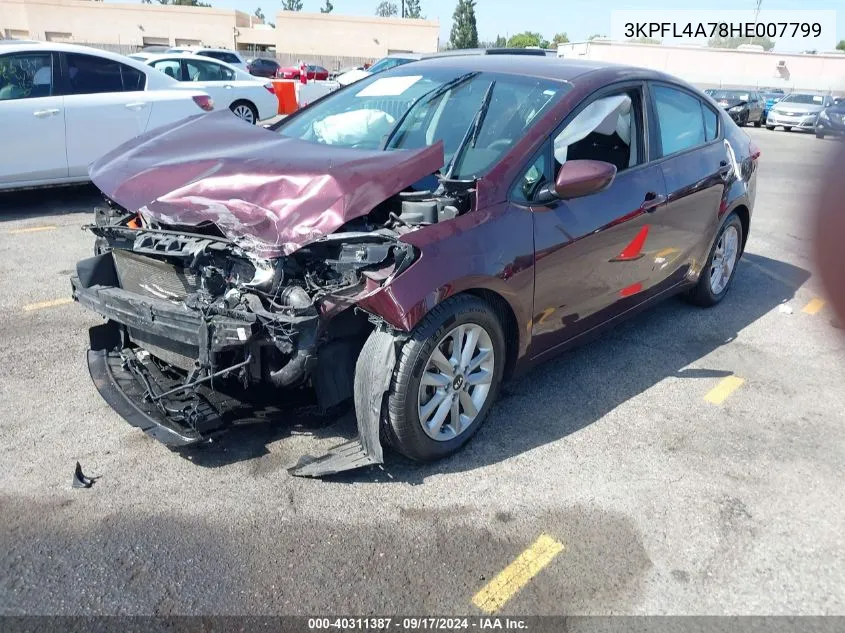 2017 Kia Forte Lx VIN: 3KPFL4A78HE007799 Lot: 40311387