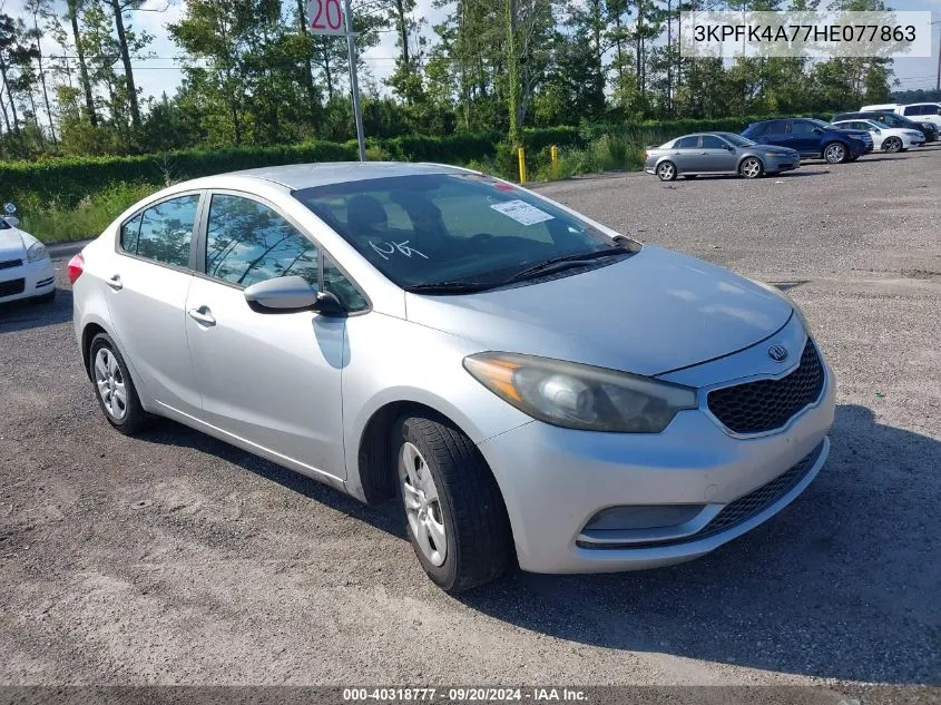 2017 Kia Forte Lx VIN: 3KPFK4A77HE077863 Lot: 40318777