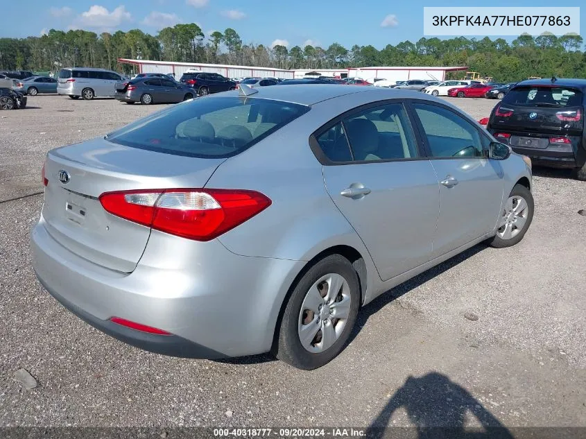 2017 Kia Forte Lx VIN: 3KPFK4A77HE077863 Lot: 40318777