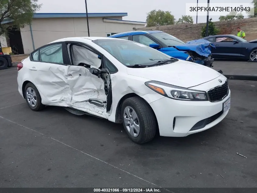 2017 Kia Forte Lx VIN: 3KPFK4A73HE140943 Lot: 40321066