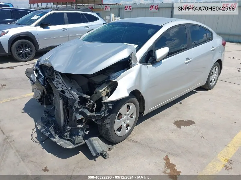 2017 Kia Forte Lx VIN: 3KPFK4A70HE042968 Lot: 40322290