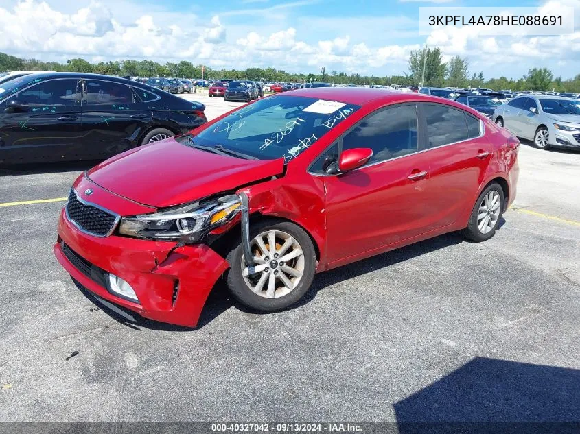 2017 Kia Forte S VIN: 3KPFL4A78HE088691 Lot: 40327042