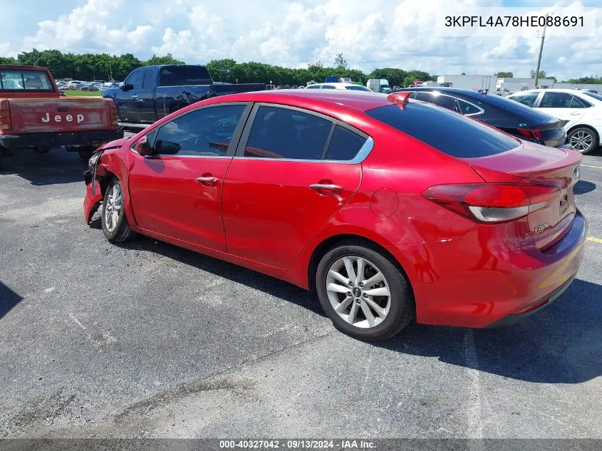 2017 Kia Forte S VIN: 3KPFL4A78HE088691 Lot: 40327042