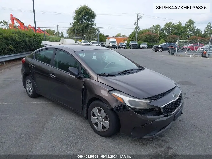 2017 Kia Forte Lx VIN: 3KPFK4A7XHE036336 Lot: 40329826