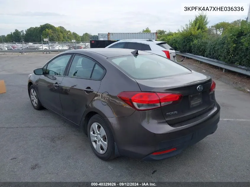 2017 Kia Forte Lx VIN: 3KPFK4A7XHE036336 Lot: 40329826