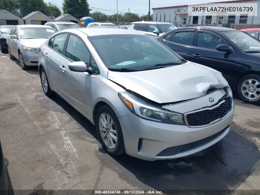 2017 Kia Forte Lx VIN: 3KPFL4A72HE016739 Lot: 40334748