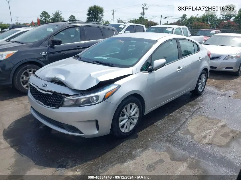 2017 Kia Forte Lx VIN: 3KPFL4A72HE016739 Lot: 40334748