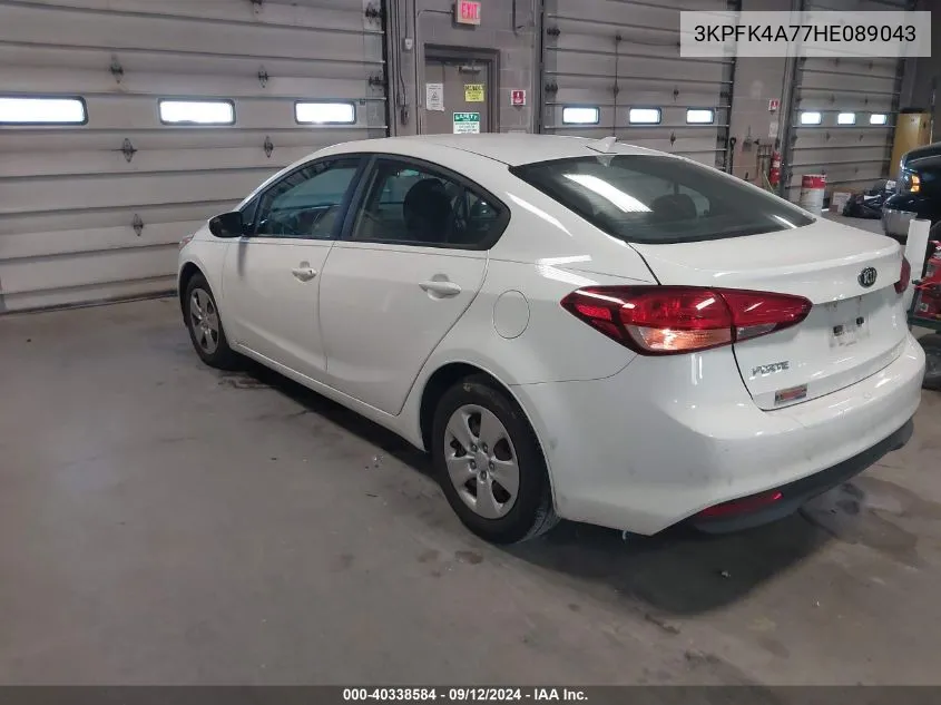 2017 Kia Forte Lx VIN: 3KPFK4A77HE089043 Lot: 40338584