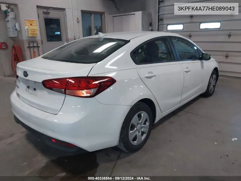 2017 Kia Forte Lx VIN: 3KPFK4A77HE089043 Lot: 40338584