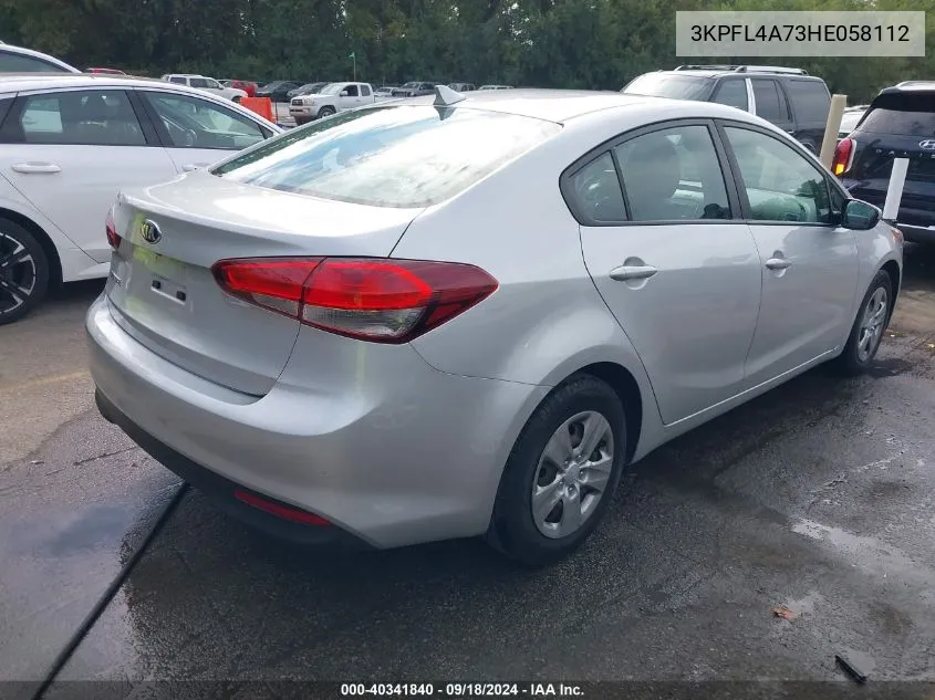 3KPFL4A73HE058112 2017 Kia Forte Lx