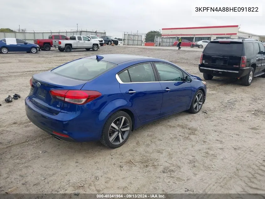 2017 Kia Forte Ex VIN: 3KPFN4A88HE091822 Lot: 40341984