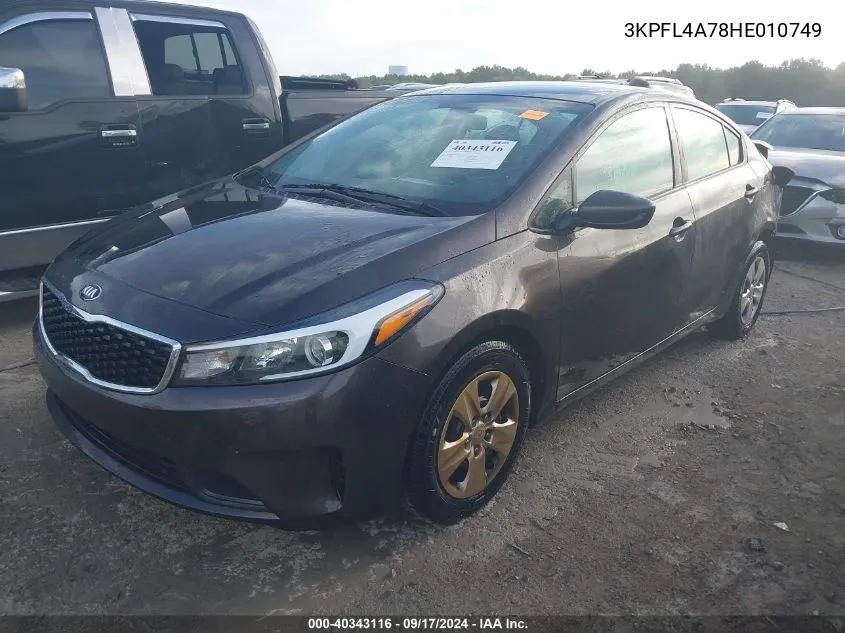 2017 Kia Forte Lx VIN: 3KPFL4A78HE010749 Lot: 40343116