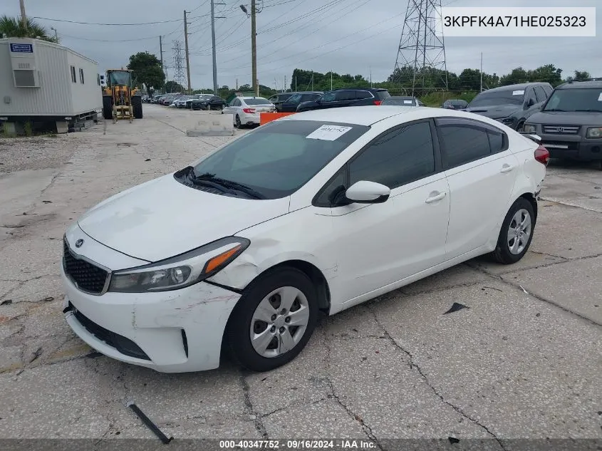 2017 Kia Forte Lx VIN: 3KPFK4A71HE025323 Lot: 40347752