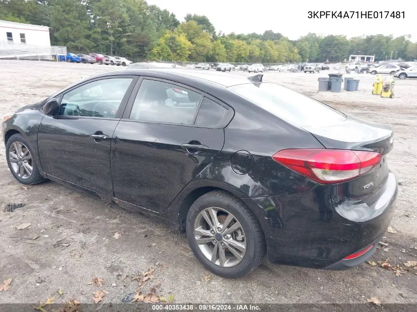 3KPFK4A71HE017481 2017 Kia Forte Lx