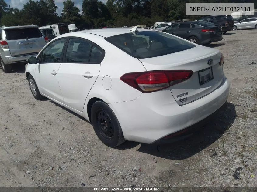 3KPFK4A72HE032118 2017 Kia Forte Lx