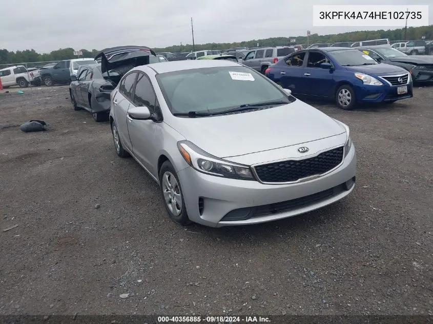 2017 Kia Forte Lx VIN: 3KPFK4A74HE102735 Lot: 40356885