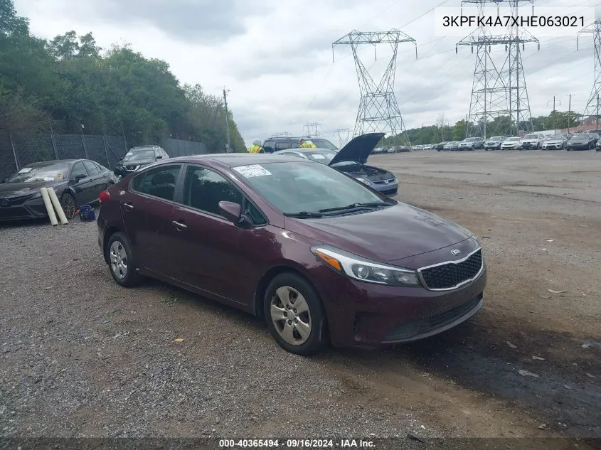 3KPFK4A7XHE063021 2017 Kia Forte Lx