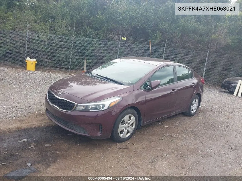 2017 Kia Forte Lx VIN: 3KPFK4A7XHE063021 Lot: 40365494