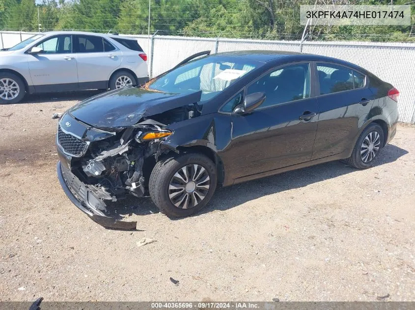 2017 Kia Forte Lx VIN: 3KPFK4A74HE017474 Lot: 40365696