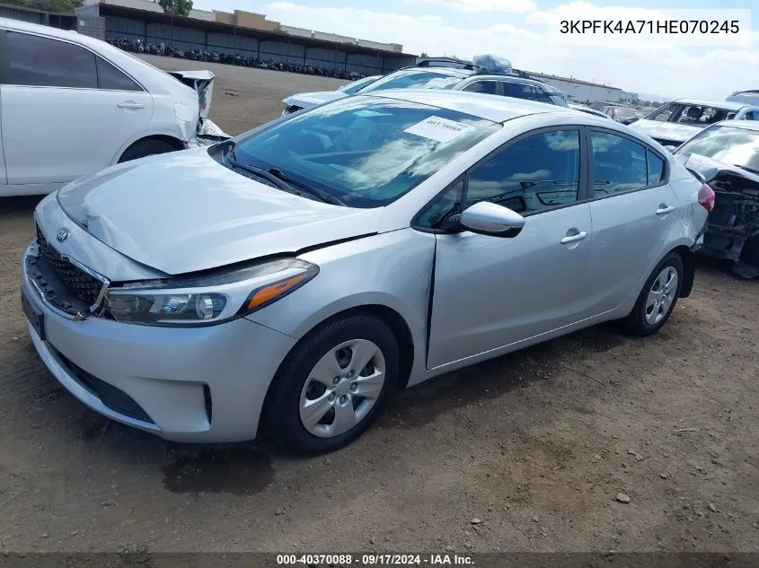 2017 Kia Forte Lx VIN: 3KPFK4A71HE070245 Lot: 40370088