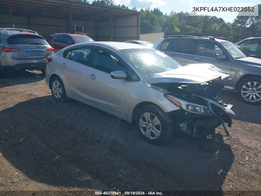 2017 Kia Forte Lx VIN: 3KPFL4A7XHE023552 Lot: 40370941