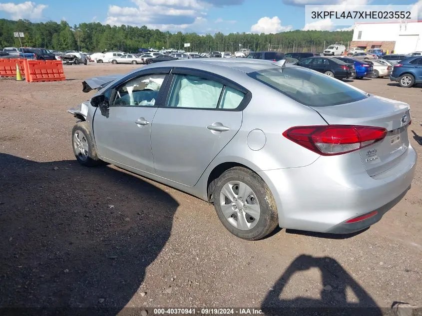 2017 Kia Forte Lx VIN: 3KPFL4A7XHE023552 Lot: 40370941