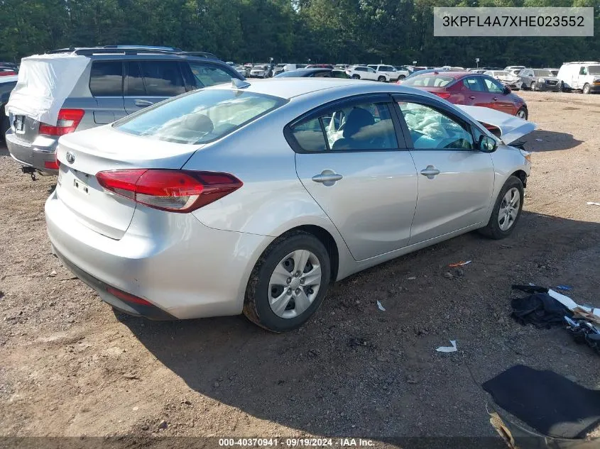 2017 Kia Forte Lx VIN: 3KPFL4A7XHE023552 Lot: 40370941