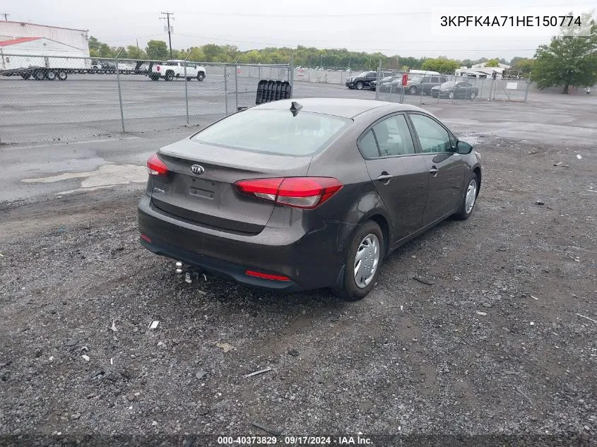 2017 Kia Forte Lx VIN: 3KPFK4A71HE150774 Lot: 40373829