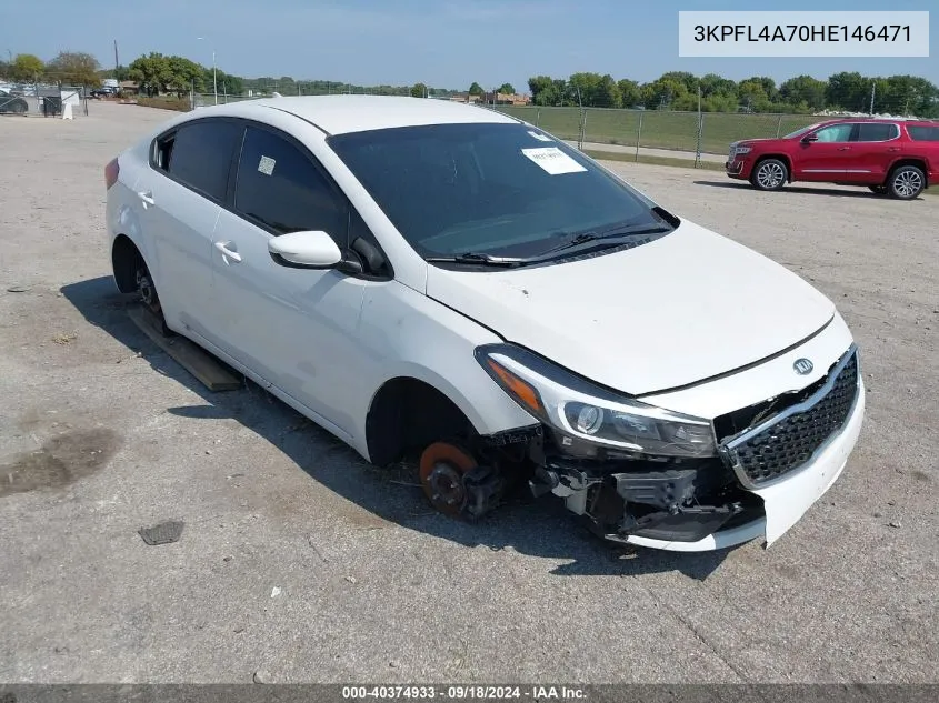 2017 Kia Forte Lx VIN: 3KPFL4A70HE146471 Lot: 40374933