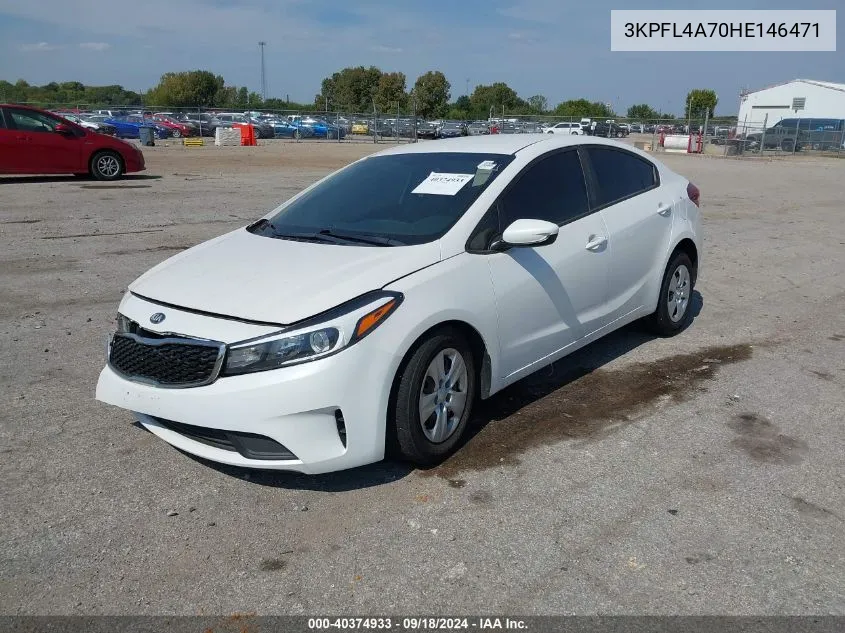 2017 Kia Forte Lx VIN: 3KPFL4A70HE146471 Lot: 40374933