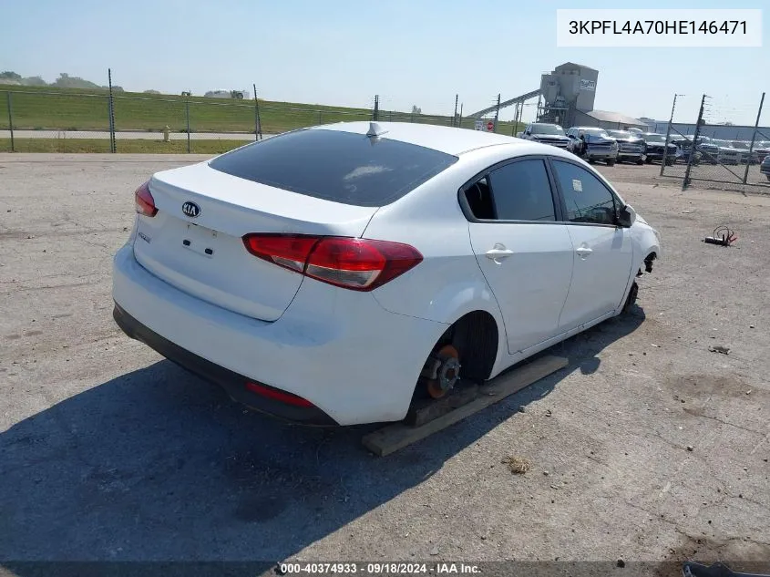 2017 Kia Forte Lx VIN: 3KPFL4A70HE146471 Lot: 40374933