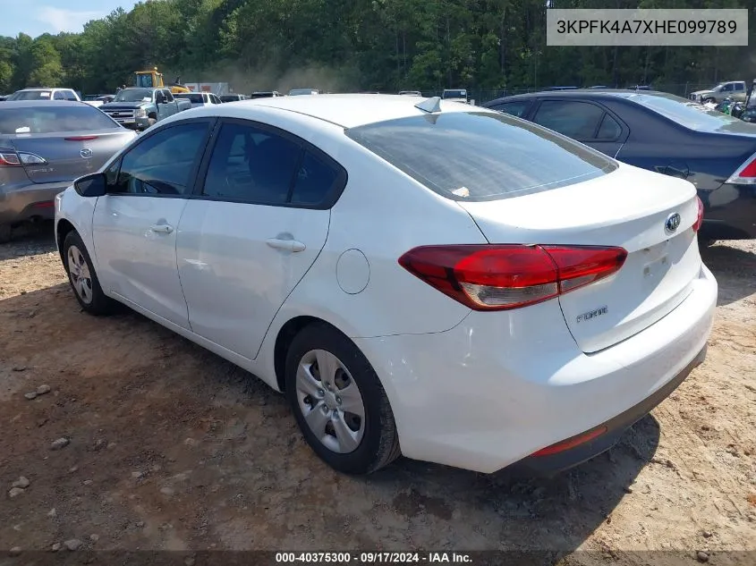 2017 Kia Forte Lx VIN: 3KPFK4A7XHE099789 Lot: 40375300