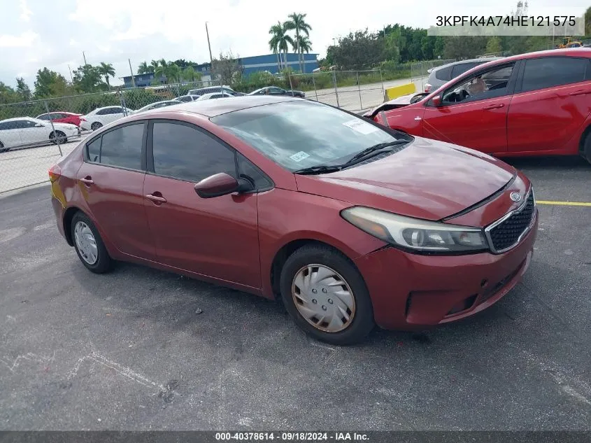 2017 Kia Forte Lx VIN: 3KPFK4A74HE121575 Lot: 40378614