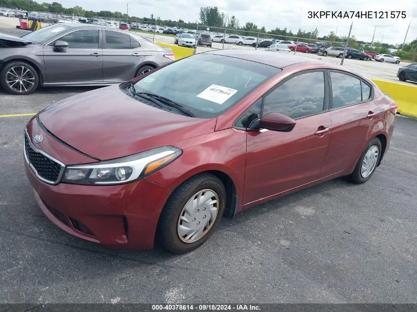 2017 Kia Forte Lx VIN: 3KPFK4A74HE121575 Lot: 40378614