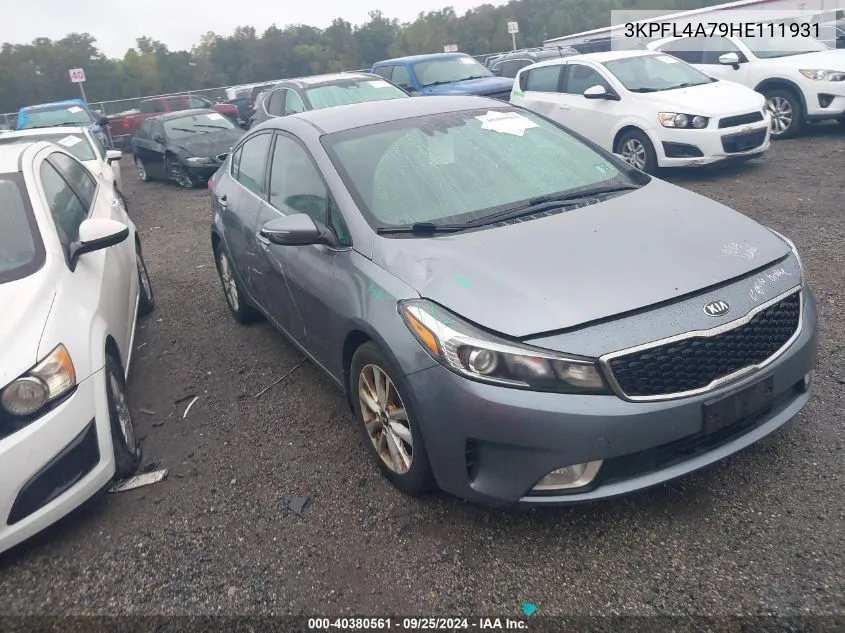 3KPFL4A79HE111931 2017 Kia Forte S