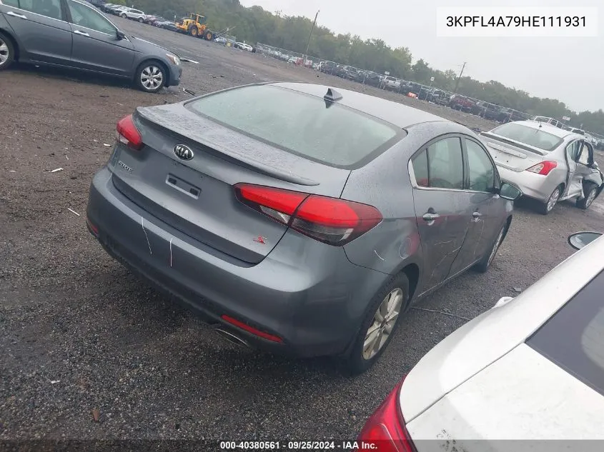 2017 Kia Forte S VIN: 3KPFL4A79HE111931 Lot: 40380561