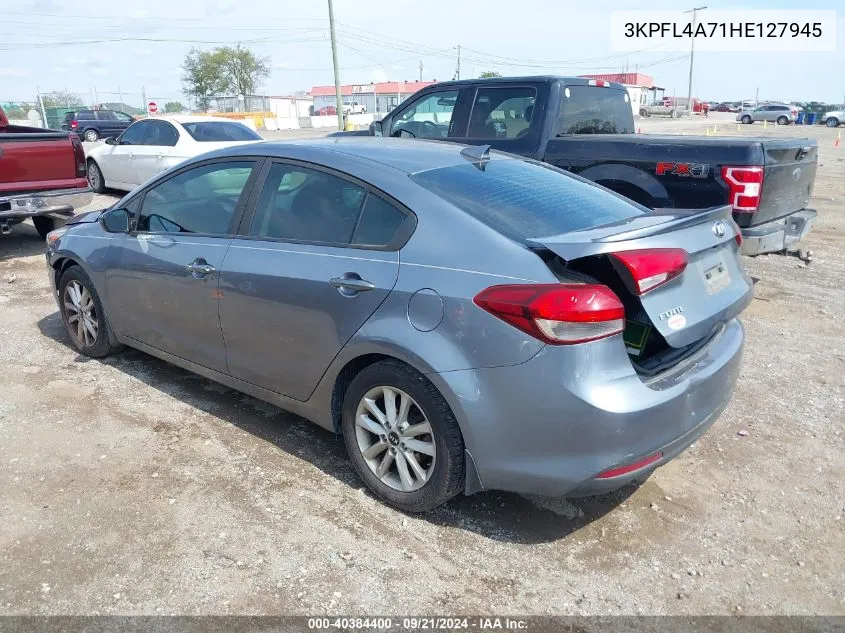 2017 Kia Forte S VIN: 3KPFL4A71HE127945 Lot: 40384400